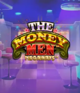 Скриншот игрового автомата The Money Men Megaways от Pragmatic Play, демонстрирующее динамичный городской пейзаж с элементами хип-хоп культуры. На переднем плане расположены символы слота: золотые украшения, крутые автомобили и персонажи, исполняющие рэп жесты, создающие атмосферу настоящего хип-хоп выступления. Название слота The Money Men Megaways находится в верхней части изображения, акцентируя тематику и стиль игры.